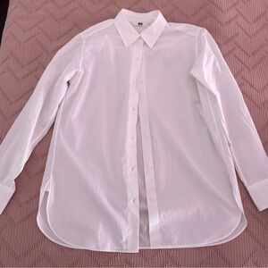 Uniqlo White Button-Down Shirt
